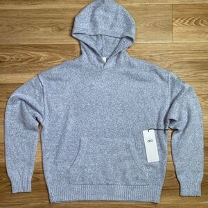 Alo Yoga Cashmere Hoodie Women’s Small Celestial Blue Granite Heather NWT